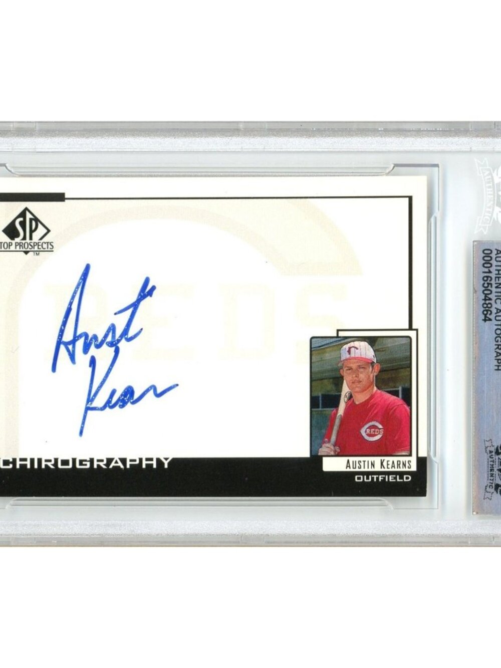 Austin Kearns Signed 2000 SP Top Prospects Chirography #AK Beckett BAS Slabbed